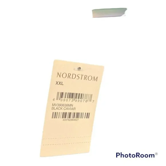 Nordstrom Men’s Shop Fleece Quarter Zip Black Pullover Size XL NWT - Picture 4 of 6